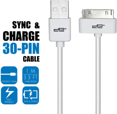 

Digital Essentials DECA-1002RWHT30P Micro USB Cable(iPhone 4, iPhone 4s, iPhone 3, White, Sync and Charge Cable)