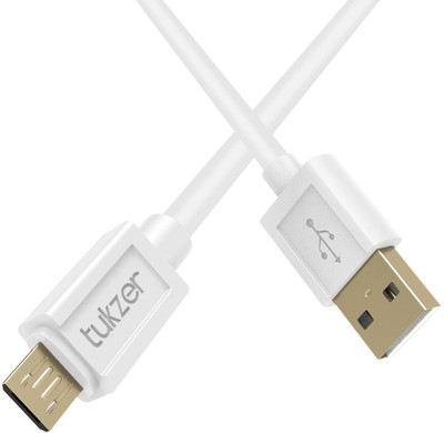 

Tukzer Gold Plated (4 Feet/ 1.2 Meter) - High Speed, Quick Charge 2.4 Amp & Data Sync USB Cable(White)