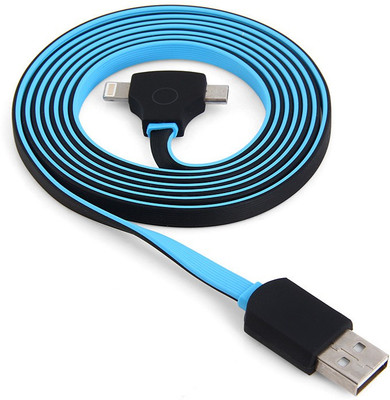 

Trost Blue High Speed 2 in 1 Charge/Sync with Lightening & Micro USB Cable(Blue)