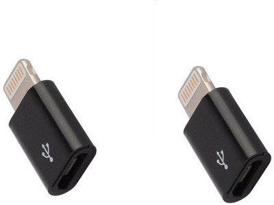 

BB4 PACK OF 2 Lightning 8 Pin to Micro USB Converter - Sync AND Charge Iphone USB Cable(Black)