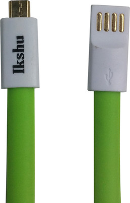 

Ikshu Flat Micro USB Charge & Sync USB Cable(Green)