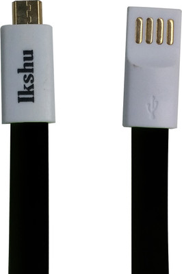 

Ikshu Flat Micro USB Charge & Sync USB Cable(Black)