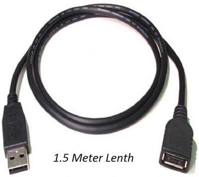 

99Gems 1.5 Meter Lenth Male To Female Extension USB Cable(Black)