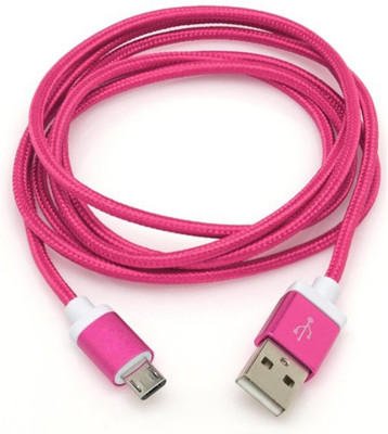 

Digishopi Nylon Braided Micro USB Data Cable For Lenovo S560 USB Cable(Pink)