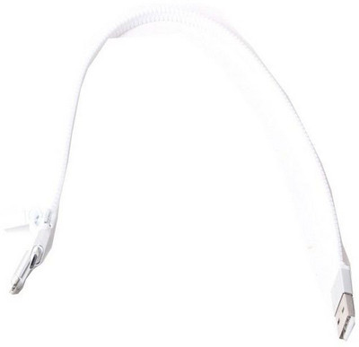 Callmate Zipper Data & Charging 0.5 m Micro USB Cable(Compatible with All Smartphones, Tablets and MP3 player, White, Multicolor, One Cable)
