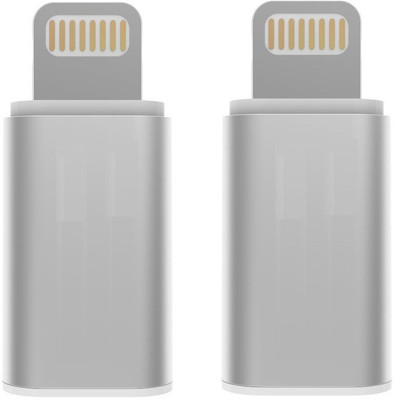 BB4 PACK OF 2 Lightning 8 Pin to Micro USB Converter Sync AND Charge Iphone Lightning Cable Compatible with ALL 8 PIN lightning port DEVICES, Silver