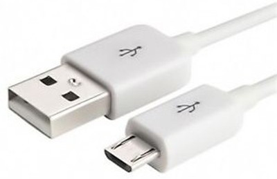 QUANTUM Micro USB 1 m Micro USB Cable(Compatible with All Phones With Micro USB Port, White, One Cable)
