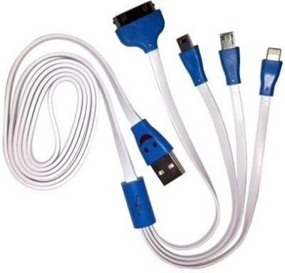 

Bindaasdeals 4In1 Micro USB Cable(Mobile, Blue, White, Sync and Charge Cable)