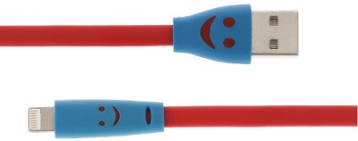 

Your Deal 160127 Lightning Smiley Face LED light Flat Noodle USB Cable(Red)