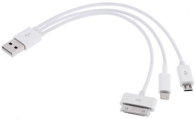 

Edge Plus 3 in 1 Data For Samsung, Nokia, iPhone 3/3G/4/4S/5 Micro USB Cable(Samsung, Nokia, iPhone 3/3G/4/4S/5, White, Sync and Charge Cable)