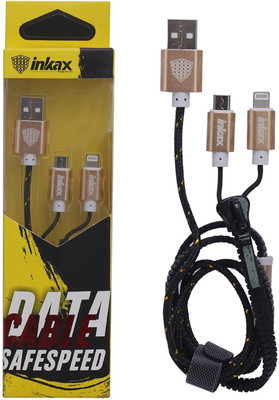 

InKax 2 in 1 Lighting - Micro Data USB Cable(Black)