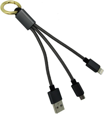 

Freya Charging/Sync AUX CORD for iPhone Android PHONES KEYCHAINS USB Cable(Black)