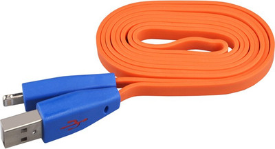 

Your Deal 160118 Lightning Smiley Face LED light Flat Noodle USB Cable(Orange)