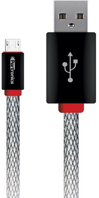 Portronics M- Plus POR-680 Wrapped - R Reversible Micro USB Cable USB Cable(Red, Black), Black;red
