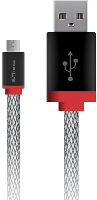 

Portronics POR-632 Wrapped M 2.4A Micro USB Cable(Black&Red)