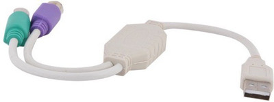 Adnet USB to Dual PS/2 Converter USB Cable(White)