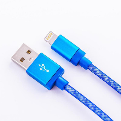 40% OFF on Callmate Fish Net Metal Lightning USB Cable(Blue)