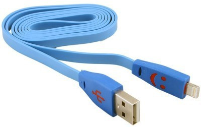 

Your Deal 160116 Lightning Smiley Face LED light Flat Noodle USB Cable(Blue)