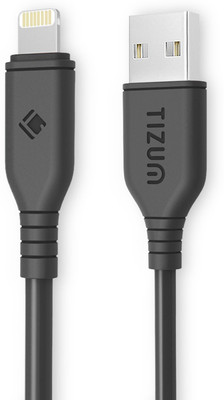 

TIZUM 8 Pin Lightning to USB Premium Power Grid Cable (4 ft / 1.2 mtr) Quick Charging & Data Sync Cable Lightning Cable(Black)