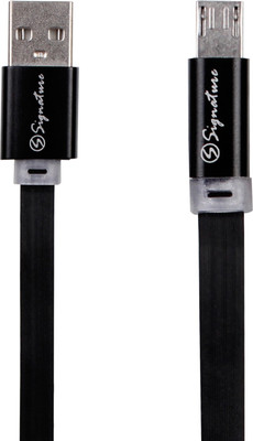 Signature VML-3 High Speed Data Transfer Micro Micro USB Cable(Samsung, Micromax, Xiaomi, Black, Sync and Charge Cable)