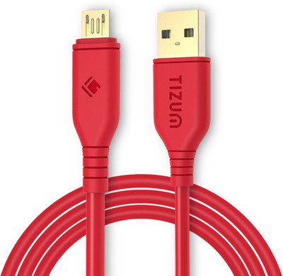 

TIZUM XL- 6.5 Feet Gold Plated - High Speed, Quick Charge 2.4 Amp & Data Sync USB Cable(Red)