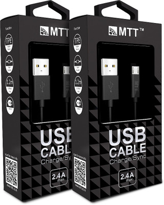 

MTT 2PACK 1.2M Black TPE Micro USB Cable(Black)