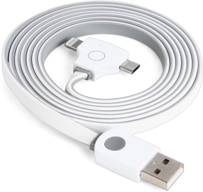 

Trost White High Speed 2 in 1 Charge/Sync with Lightening & Micro Micro USB Cable(All Smartphones, Tablets and MP3 player, White, Sync and Charge Cable)