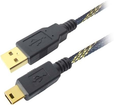 3% OFF on MX USB A Male to Mini USB Male Cord G.P. with Nylon Mesh - 1.5 Mtr : 3057 1.5 m Micro USB Cable(Compatible with Computer, Mobiles, Camera, Golden, One Cable)