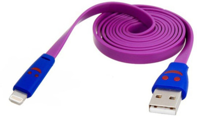 

Your Deal 160142 Lightning Smiley Face LED light Flat Noodle USB Cable(Purple)