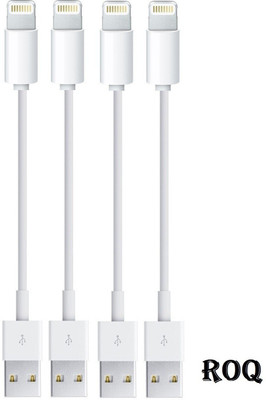 

ROQ Sets of 4 High Speed Charging Power Bank Wire for 5,5s,6,6s & 6 Plus USB Cable(White)
