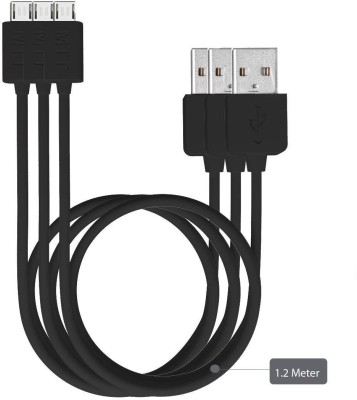 

MTT Pack of Three 1.2 Meter Fast Charging Soft Grip TPE USB Cable(Black)