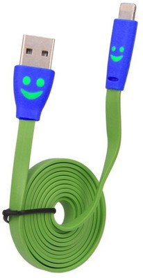 

Your Deal 160138 Lightning Smiley Face LED light Flat Noodle for Apple iPad Mini USB Cable(Green)