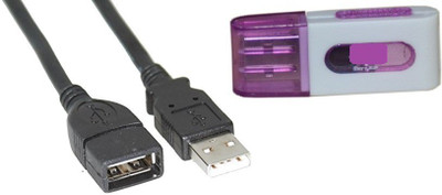 

KMSE USB 2.0 Male to Female Extension Cable 1.5 Meter with FREE micro SD CARD READER USB Cable(Black)