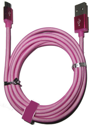 

Trost Universal 2 mtr Pink Metal Fish Net Charging/Sync Micro USB Cable(Pink)