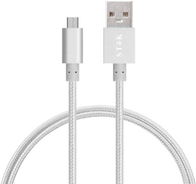 Stok USB Type C Cable 1 m ST-MUB1(Compatible with One plus 3, Silver, One Cable)