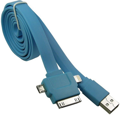 

Dhhan Multifunction Blue Flat 3 in 1 USB Cbale USB Cable(Blue)
