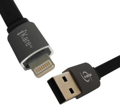 

iKare Premium 8 Pin Lightning Data Sync High Speed Lightning USB Data Cable for Apple iPhone 5/ iPad 4/ iPad Air/ iPad Air 2/ Mini/ Mini 2 Retina/ Mini 3/ iPhone 6/ iPhone 6 Plus B-403 USB Cable USB Cable(Black)
