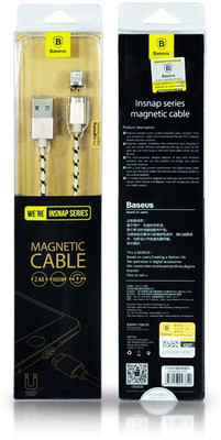 

Baseus 1M Braided Magnetic Adhesion 2.4A Quick Charge & Data Sync Lightning USB Cable(Rose Gold)