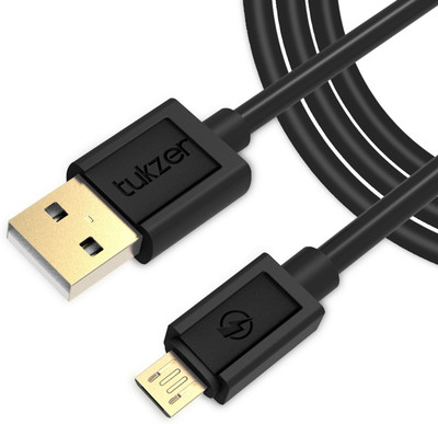 

Tukzer Gold Plated (6.5 Feet/ 2 Meter) - High Speed, Quick Charge 2.4 Amp & Data Sync USB Cable(Black, Black)