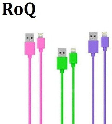 

ROQ Sets of 3 Lightning Sync Charging Charger Cord for 5,5s,6,6s,6 plus,7,7plus USB Cable(Multicolor)