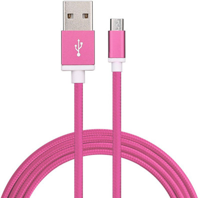 

Digishopi Nylon Braided Micro USB Data Cable For Motorola Smartphones USB Cable(Pink)
