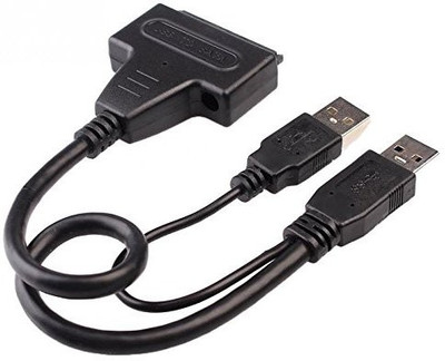 

ShopSwipe USB 3.0 to Sata 22pin Power Cable USB Cable(Black)