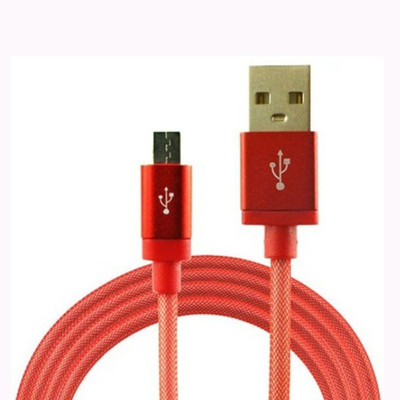 

Trost Universal 2 mtr Red Metal Fish Net Charging/Sync Micro USB Cable(Red)