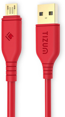 

TIZUM Gold Plated (4 Feet/ 1.2 Meters) - Quick Charge 2.4 Amp, High Speed & Data Sync USB Cable(Red, Red)