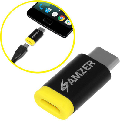 

Amzer Adapter For Nexus 5X, 6P Type-C to Micro USB Cable(Black)