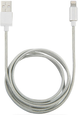 

Lexel High Quality Metal Head Nylon Braided Fast Charging 1 Meter Long For Iphone Ipad Etc. USB Cable(Silver)