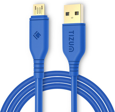 

TIZUM XL- 6.5 Feet Gold Plated - High Speed, Quick Charge 2.4 Amp & Data Sync USB Cable(Blue, Blue)