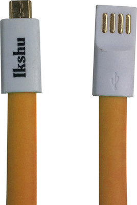 

Ikshu Flat Micro USB Charge & Sync USB Cable(Orange)