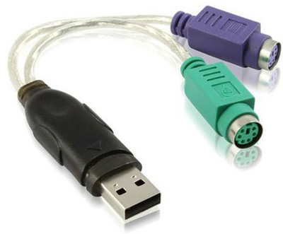 

jinali 1 USB to 2 PS2 Support Win8 USB Cable(Black)