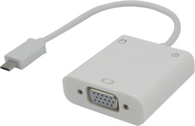 

Axcess MHL to VGA Audio Adapter VGA Cable(White)